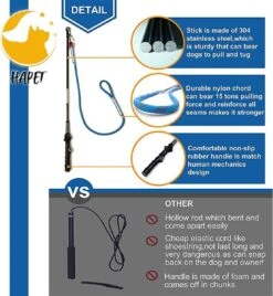 CF Pack - Hond Buitenspeelgoed Actief Behendigheid Touw Dog Flirt Pole Flirtpole Toy Tug Tease Wand Non-Bungee Cord Dog Toy For Fun Obedience Training Extandable Toy Honden Speelgoed Hondenspeelgoed Behendigheidspeelgoed -Dierenwinkel 1107x1200 1