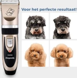 LifeGoods Hondentondeuse - Voor Katten En Honden - Complete Set - 5 Standen - Draadloos - Oplaadbaar - Goud/Zwart -Dierenwinkel 1187x1200 1