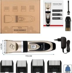 LifeGoods Hondentondeuse - Voor Katten En Honden - Complete Set - 5 Standen - Draadloos - Oplaadbaar - Goud/Zwart -Dierenwinkel 1190x1200 1