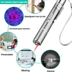 Merkloos Hoogwaardig Laserlampje Voor Katten | USB Oplaadbaar | 7 In 1 Laserpen | Laserpen | Zaklamp | Kattenspeeltje | Kattenspeelgoed | Zilver | Laserpointer Rood/groen | UV Licht 11 Merkloos Hoogwaardig Laserlampje Voor Katten | USB Oplaadbaar | 7 In 1 Laserpen | Laserpen | Zaklamp | Kattenspeeltje | Kattenspeelgoed | Zilver | Laserpointer Rood/groen | UV Licht -Dierenwinkel 1195x1200 3