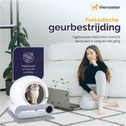 Viervoeter™ Kattenbak Zelfreinigend – Automatische Kattenbak – Zelfreinigende Kattenbak – Anti-geur – 53x58x55cm – Bedienen Via App – 65 Liter 14 Viervoeter™ Kattenbak Zelfreinigend – Automatische Kattenbak – Zelfreinigende Kattenbak – Anti-geur – 53x58x55cm – Bedienen Via App – 65 Liter -Dierenwinkel 1198x1200 12