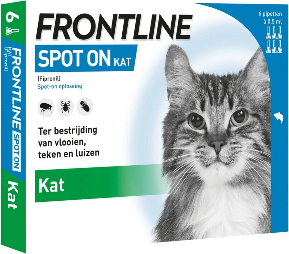 Frontline Spot-On Anti Vlooienmiddel Kat - 6 Pipetten 3 Frontline Spot-On Anti Vlooienmiddel Kat - 6 Pipetten