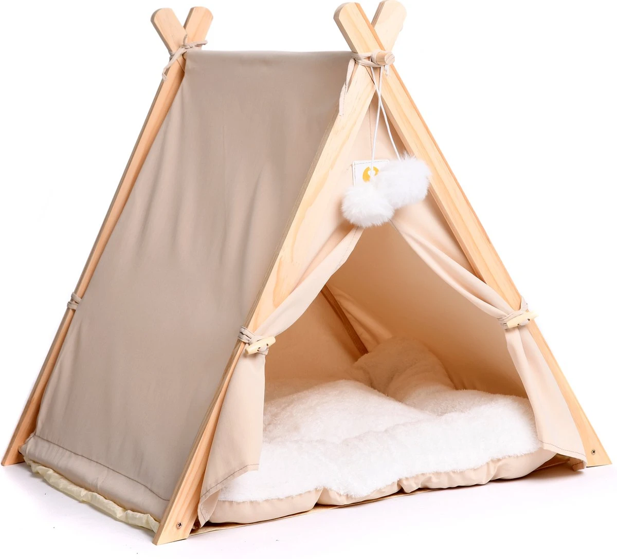 Dogs&Co Tippi Tent Voor Katten Of Kleine Honden Ecru 3 Dogs&Co Tippi Tent Voor Katten Of Kleine Honden Ecru