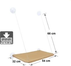 Merkloos Kattenhangmat Voor Raam - Hangmat Kat - Kattenmat - Kattenmand Raam - Kattenmand - Kattenspeeltjes - Beige - Voor Grote & Kleine Katten - Tot 20 KG -Dierenwinkel 1200x1115 1