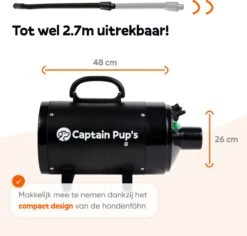 Captain Pup's Professionele Hondenföhn Met 4 Opzetstukken - Bijgeleverde Hondenborstel - Waterblazer Voor Honden - Zwart 17 Captain Pup's Professionele Hondenföhn Met 4 Opzetstukken - Bijgeleverde Hondenborstel - Waterblazer Voor Honden - Zwart -Dierenwinkel 1200x1145 1
