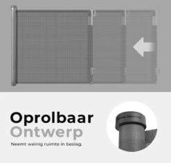 Château Animaux® - Tot 180cm Breed Traphekje Oprolbaar Hond - Stijlvolle Oplossing - Dieren Hek - Honden Hek 15 Château Animaux® - Tot 180cm Breed Traphekje Oprolbaar Hond - Stijlvolle Oplossing - Dieren Hek - Honden Hek -Dierenwinkel 1200x1145 2