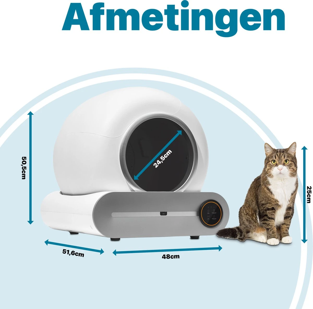 BOME Automatische Kattenbak - Zelfreinigende Kattenbak - Met App En Touchscreen - 65L 12 BOME Automatische Kattenbak - Zelfreinigende Kattenbak - Met App En Touchscreen - 65L - Afbeelding 10