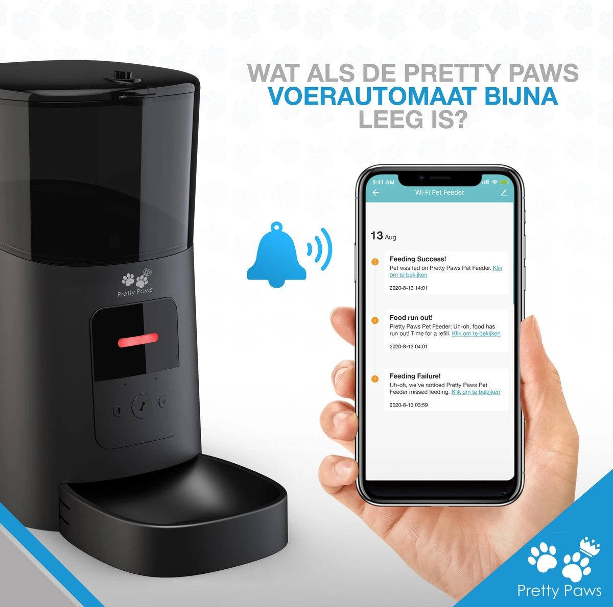 Pretty Paws PP005 Wifi Voerautomaat Zwart - Automatische Voerbak - Slimme Voerautomaat Met App - Instelbaar Voedingsschema - WIFI 8 Pretty Paws PP005 Wifi Voerautomaat Zwart - Automatische Voerbak - Slimme Voerautomaat Met App - Instelbaar Voedingsschema - WIFI - Afbeelding 6
