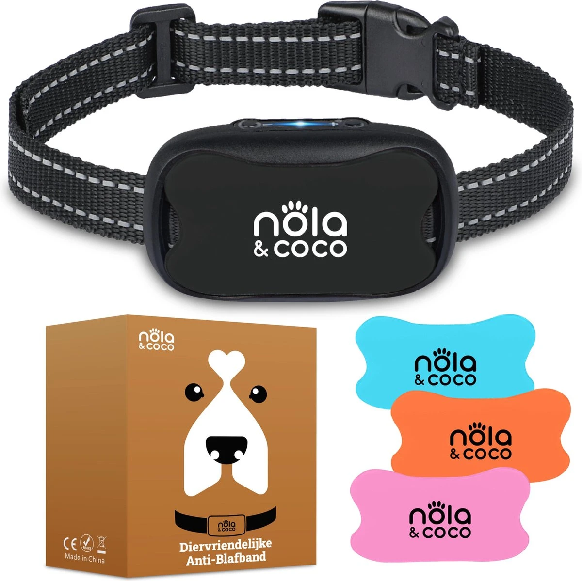 Nola & Coco® Oplaadbare Anti Blafband - 4 Kleuren - Zonder Schok - Waterdichte Diervriendelijke Blaf Halsband - Opvoedingshalsband - Voor Grote En Kleine Honden - Lichte Vibratie En Geluid - 3 Tot 60kg 3 Nola & Coco® Oplaadbare Anti Blafband - 4 Kleuren - Zonder Schok - Waterdichte Diervriendelijke Blaf Halsband - Opvoedingshalsband - Voor Grote En Kleine Honden - Lichte Vibratie En Geluid - 3 Tot 60kg