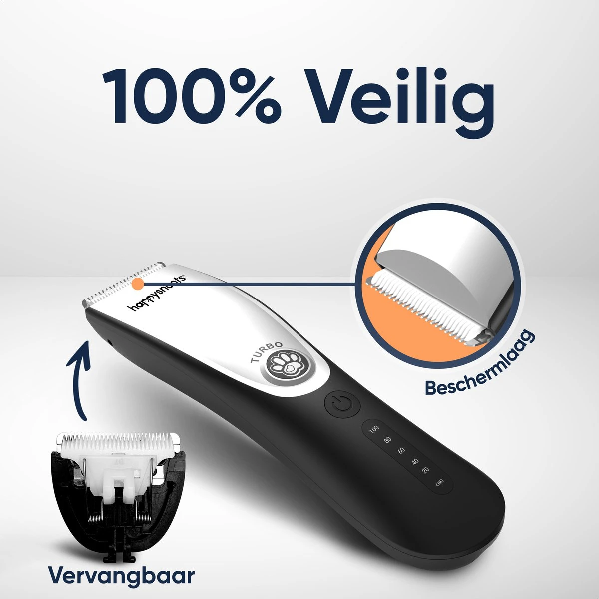 Happysnoots Hondentondeuse Draadloos Voor Dikke Vacht - Tondeuse Hond & Kat - Hondentrimmer - Professioneel Dieren Tondeuse 8 Happysnoots Hondentondeuse Draadloos Voor Dikke Vacht - Tondeuse Hond & Kat - Hondentrimmer - Professioneel Dieren Tondeuse - Afbeelding 6