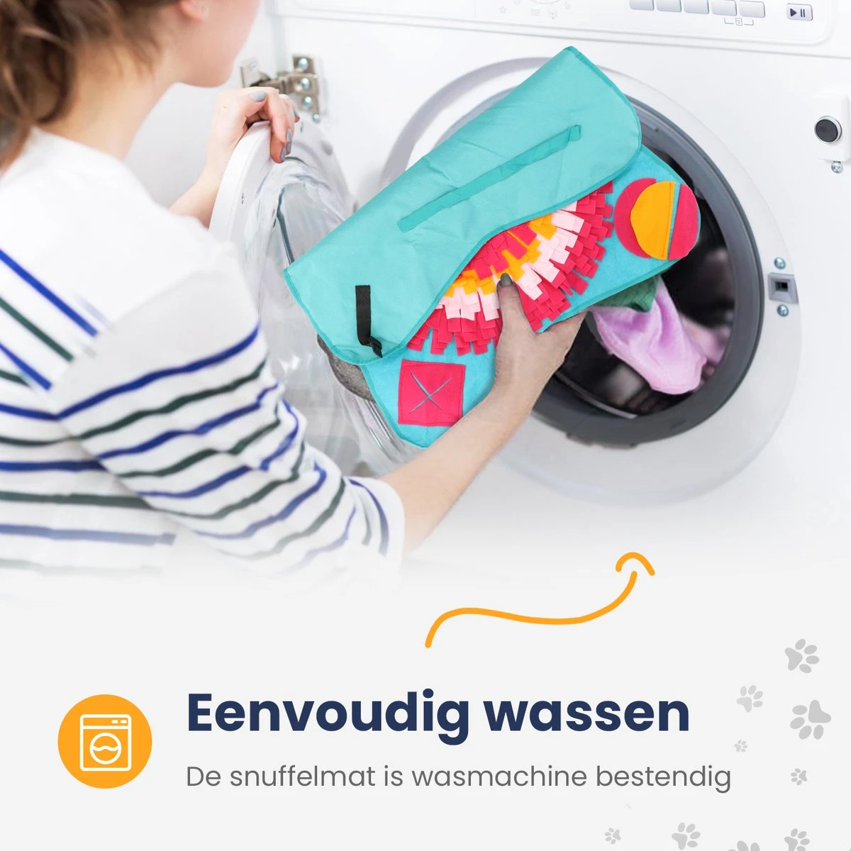 Snuffelmat 70x70cm Inclusief Rubberen Massage Bal & E-book - Speelmat Hond - Denkspel Hond - Puppy Speelgoed - Anti Schrok Mat - Honden Snoepjes - Cadeau Tip 6 Snuffelmat 70x70cm Inclusief Rubberen Massage Bal & E-book - Speelmat Hond - Denkspel Hond - Puppy Speelgoed - Anti Schrok Mat - Honden Snoepjes - Cadeau Tip - Afbeelding 4