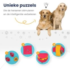 Snuffelmat 70x70cm Inclusief Rubberen Massage Bal & E-book - Speelmat Hond - Denkspel Hond - Puppy Speelgoed - Anti Schrok Mat - Honden Snoepjes - Cadeau Tip 14 Snuffelmat 70x70cm Inclusief Rubberen Massage Bal & E-book - Speelmat Hond - Denkspel Hond - Puppy Speelgoed - Anti Schrok Mat - Honden Snoepjes - Cadeau Tip -Dierenwinkel 1200x1200 16