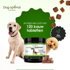 DOG OPTIMAL Gewricht Supplement 120 Stuks - Mobility - Glucosamine Hond - Artrose - Heupdysplasie - Gewrichten - Hondensnacks - Hondenkoekjes - Hondensupplementen - Honden - Puppy - Hondenvoeding -Dierenwinkel 1200x1200 265
