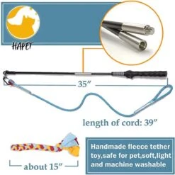 CF Pack - Hond Buitenspeelgoed Actief Behendigheid Touw Dog Flirt Pole Flirtpole Toy Tug Tease Wand Non-Bungee Cord Dog Toy For Fun Obedience Training Extandable Toy Honden Speelgoed Hondenspeelgoed Behendigheidspeelgoed -Dierenwinkel 1200x1200 276