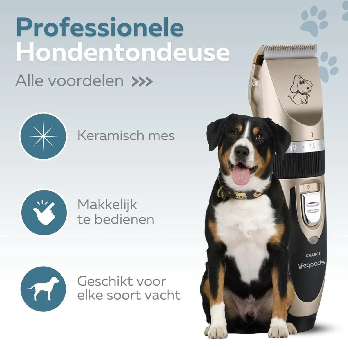 BYER Professionele Dieren Tondeuse Set - Voor Huisdieren Katten & Honden - Draadloos - Oplaadbare Pet Trimmer - Dog Tondeuze Clipper - 5 Standen & Vier Opzetkammen - Low Noise 8 BYER Professionele Dieren Tondeuse Set - Voor Huisdieren Katten & Honden - Draadloos - Oplaadbare Pet Trimmer - Dog Tondeuze Clipper - 5 Standen & Vier Opzetkammen - Low Noise - Afbeelding 6