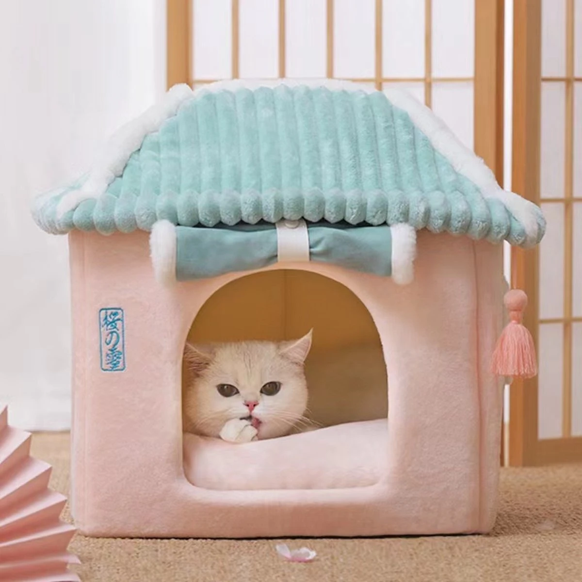 Merkloos Petsential Sakura Japanse Mand - Voor Katten (kattenmand) En Kleine Huisdieren (huisdierenmand) 3 Merkloos Petsential Sakura Japanse Mand - Voor Katten (kattenmand) En Kleine Huisdieren (huisdierenmand)
