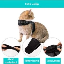 Zootic Kattentuigje Met Leiband Riem Kattenharnas Zwart Maat M Kat & Kitten - Halsomvang 20 Tot 26cm - Borstomvang 30 Tot 34cm 15 Zootic Kattentuigje Met Leiband Riem Kattenharnas Zwart Maat M Kat & Kitten - Halsomvang 20 Tot 26cm - Borstomvang 30 Tot 34cm -Dierenwinkel 1200x1200 480