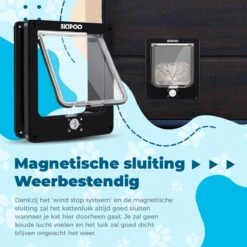 Skipoo Kattenluik Met Tunnel - Weerbestendig - Grote Kat - 4 Vergrendelingsstanden - Zwart 13 Skipoo Kattenluik Met Tunnel - Weerbestendig - Grote Kat - 4 Vergrendelingsstanden - Zwart -Dierenwinkel 1200x1200 523