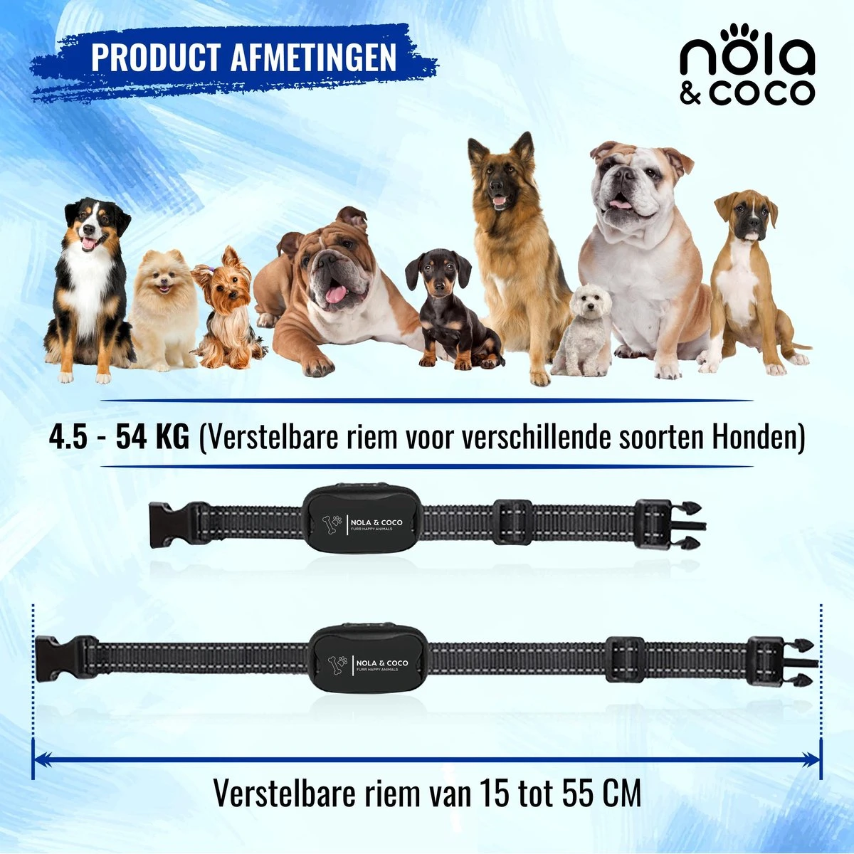 Nola & Coco® Oplaadbare Anti Blafband - 4 Kleuren - Zonder Schok - Waterdichte Diervriendelijke Blaf Halsband - Opvoedingshalsband - Voor Grote En Kleine Honden - Lichte Vibratie En Geluid - 3 Tot 60kg 5 Nola & Coco® Oplaadbare Anti Blafband - 4 Kleuren - Zonder Schok - Waterdichte Diervriendelijke Blaf Halsband - Opvoedingshalsband - Voor Grote En Kleine Honden - Lichte Vibratie En Geluid - 3 Tot 60kg - Afbeelding 3