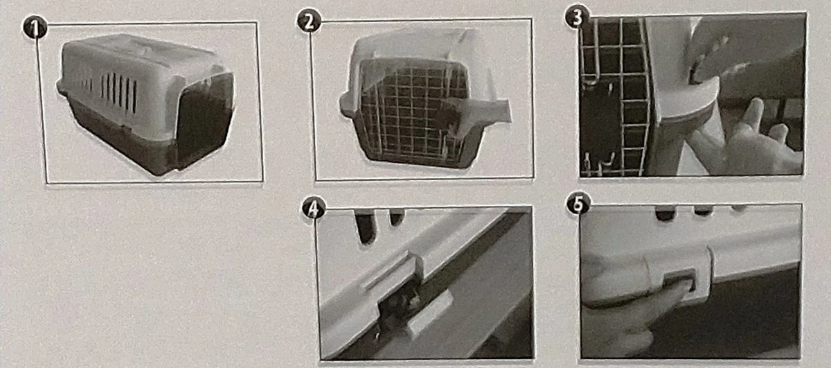 Flamingo - Hondentransportbox Nomad - L - Grijs - 57 X 80 X 60 Cm 4 Flamingo - Hondentransportbox Nomad - L - Grijs - 57 X 80 X 60 Cm - Afbeelding 2