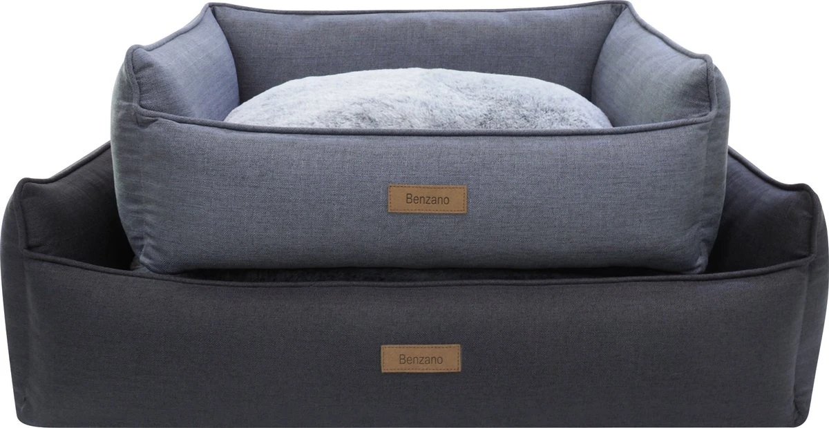 Benzano - Hondenmand - All Season - Wasmachine Wasbaar - Omkeerbaar Kussen - Pluche - Schuimvulling - Antraciet - 100 CM 6 Benzano - Hondenmand - All Season - Wasmachine Wasbaar - Omkeerbaar Kussen - Pluche - Schuimvulling - Antraciet - 100 CM - Afbeelding 4