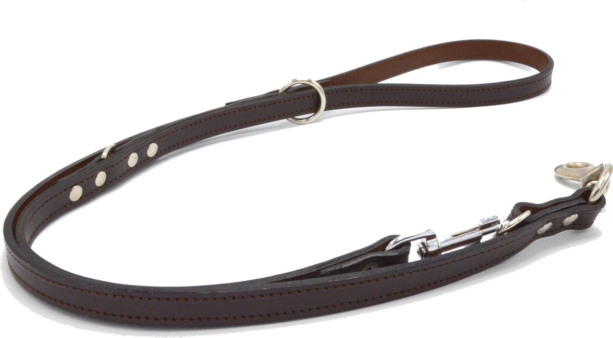 Verstelbare Trainingslijn Leer - 2 Meter - Bruin - Politielijn - Hondenriem - Hoge Kwaliteit Leer - Trainingslijn - Ambachtelijk Gemaakt In Portugal 3 Verstelbare Trainingslijn Leer - 2 Meter - Bruin - Politielijn - Hondenriem - Hoge Kwaliteit Leer - Trainingslijn - Ambachtelijk Gemaakt In Portugal