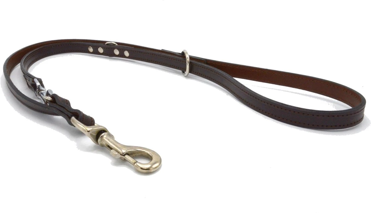 Verstelbare Trainingslijn Leer - 2 Meter - Bruin - Politielijn - Hondenriem - Hoge Kwaliteit Leer - Trainingslijn - Ambachtelijk Gemaakt In Portugal 8 Verstelbare Trainingslijn Leer - 2 Meter - Bruin - Politielijn - Hondenriem - Hoge Kwaliteit Leer - Trainingslijn - Ambachtelijk Gemaakt In Portugal - Afbeelding 6