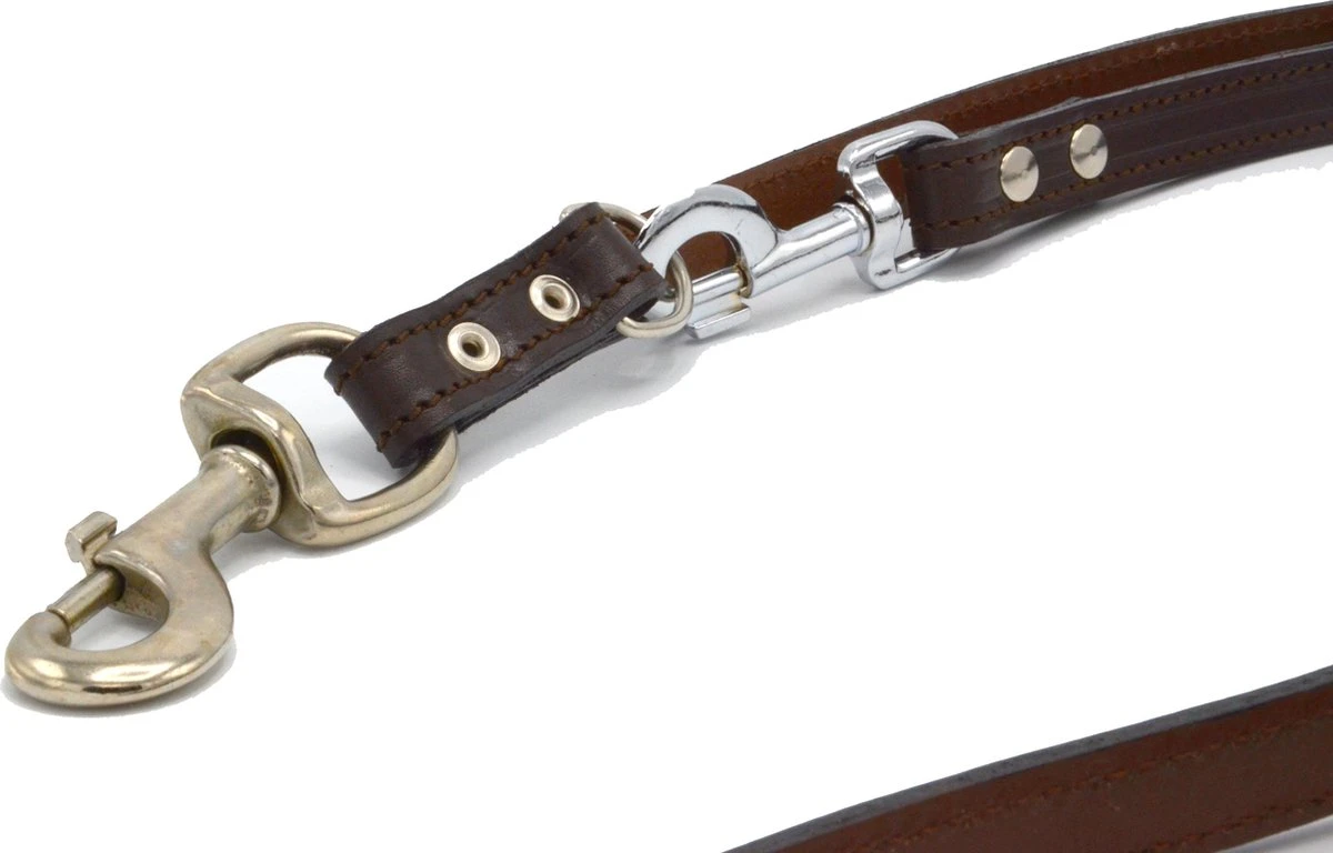 Verstelbare Trainingslijn Leer - 2 Meter - Bruin - Politielijn - Hondenriem - Hoge Kwaliteit Leer - Trainingslijn - Ambachtelijk Gemaakt In Portugal 6 Verstelbare Trainingslijn Leer - 2 Meter - Bruin - Politielijn - Hondenriem - Hoge Kwaliteit Leer - Trainingslijn - Ambachtelijk Gemaakt In Portugal - Afbeelding 4