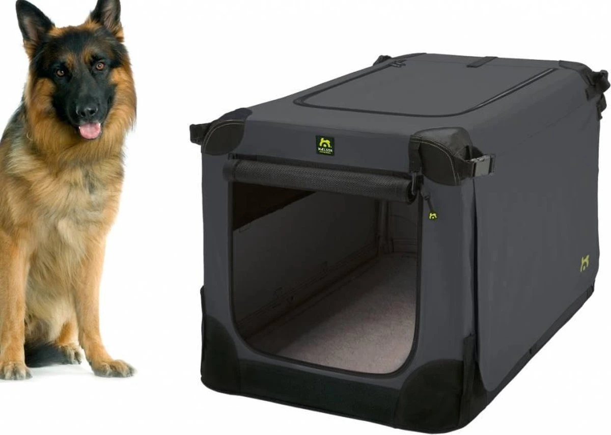 Maelson Soft Kennel - Robuuste Hondenbench Van Zacht Materiaal - Opvouwbare Kennel Met Stevig Stalen Binnenframe - Zwart/antraciet - XXS / XS / S / M / L / XL / XXL - 72 S 8 Maelson Soft Kennel - Robuuste Hondenbench Van Zacht Materiaal - Opvouwbare Kennel Met Stevig Stalen Binnenframe - Zwart/antraciet - XXS / XS / S / M / L / XL / XXL - 72 S - Afbeelding 6