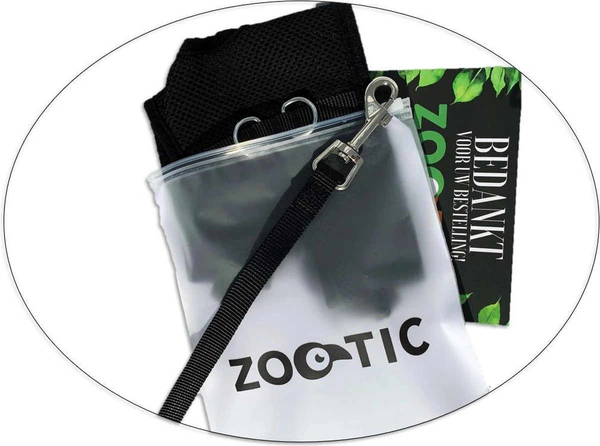 Zootic Kattentuigje Met Leiband Riem Kattenharnas Zwart Maat M Kat & Kitten - Halsomvang 20 Tot 26cm - Borstomvang 30 Tot 34cm 6 Zootic Kattentuigje Met Leiband Riem Kattenharnas Zwart Maat M Kat & Kitten - Halsomvang 20 Tot 26cm - Borstomvang 30 Tot 34cm - Afbeelding 4