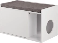 Relaxdays Kattenbak Ombouw - Met Zitkussen - Kattenhuis Wit - Kattenmeubel - Kattenkast 20 Relaxdays Kattenbak Ombouw - Met Zitkussen - Kattenhuis Wit - Kattenmeubel - Kattenkast -Dierenwinkel 1200x898 3