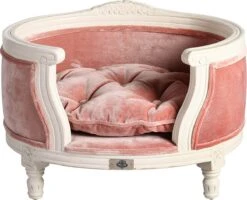 Lord Lou - George Roze Velvet S - Luxe Hondenmand - Luxe Kattenmand - 49x40x31