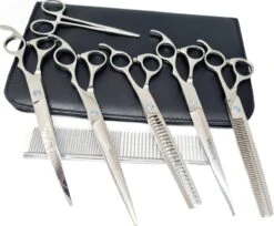 Dierenwinkel 30 Achilles Hondenschaar - Scharenset Hond 8 INCH - 8-Delige Scharenset - Effileerschaar Hond