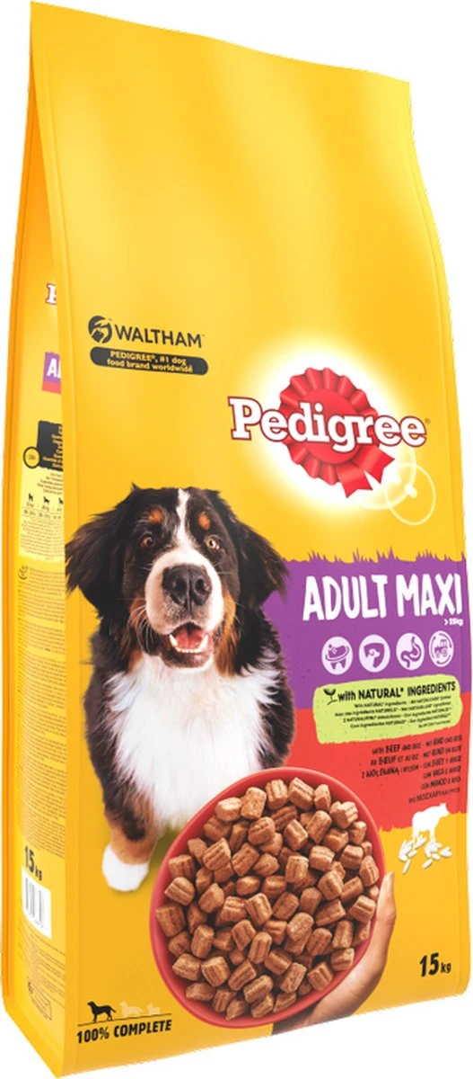 Pedigree Maxi Adult Honden Droogvoer - Rund - 15 Kg 4 Pedigree Maxi Adult Honden Droogvoer - Rund - 15 Kg - Afbeelding 2