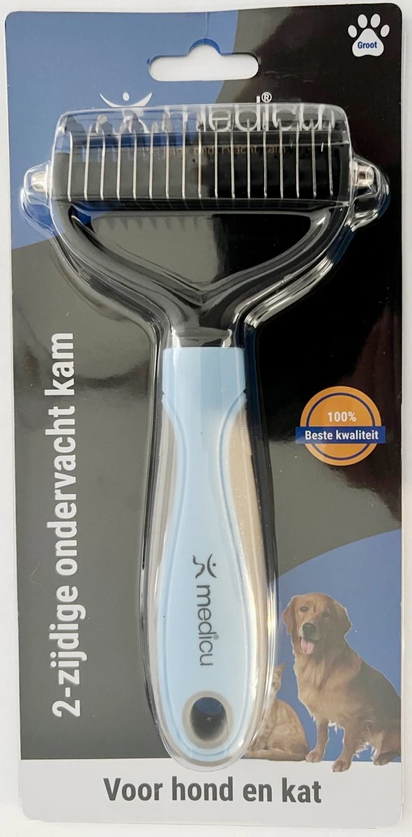Hondenkam 2-Zijdige Voor Ondervacht - Kattenkam - Voorkomt Haaruitval - Verwijdert Klitten - MEDICU ® Premium Quality 5 Hondenkam 2-Zijdige Voor Ondervacht - Kattenkam - Voorkomt Haaruitval - Verwijdert Klitten - MEDICU ® Premium Quality - Afbeelding 3