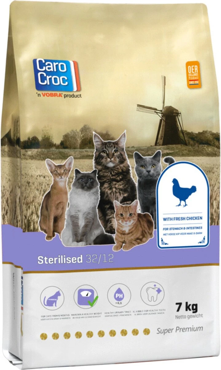 Carocroc Kattenvoer Sterilised 7 Kg - Kat 3 Carocroc Kattenvoer Sterilised 7 Kg - Kat