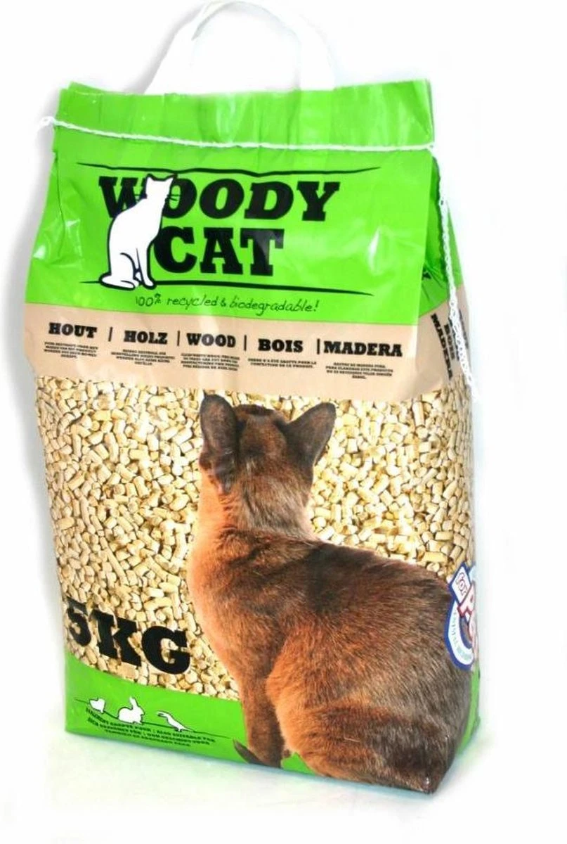 Woody Cat Houtkorrel 25 Liter 4 Woody Cat Houtkorrel 25 Liter - Afbeelding 2