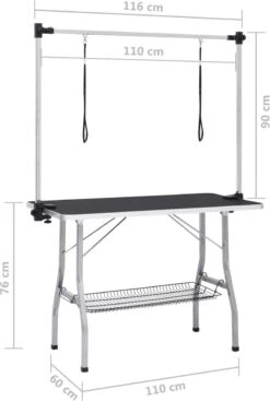 VIDAXL Hondentrimtafel Verstelbaar Met 2 Lussen En Opbergschap 27 VIDAXL Hondentrimtafel Verstelbaar Met 2 Lussen En Opbergschap -Dierenwinkel 808x1200