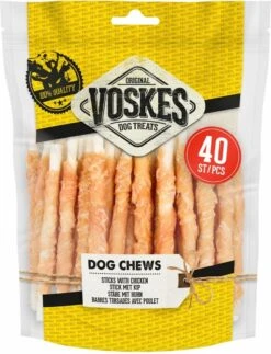 Dierenwinkel 22 2x Voskes Rawhide Kip Sticks 400 Gr