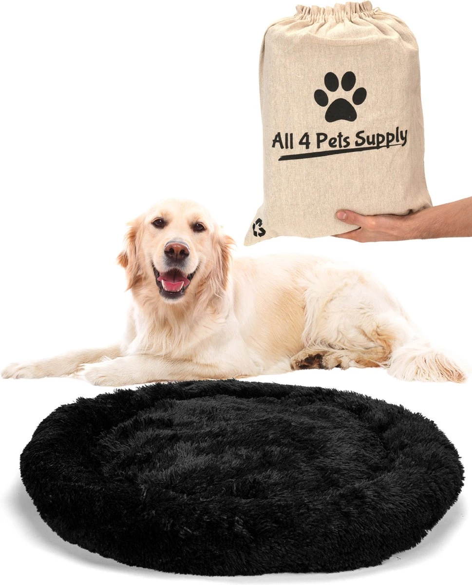 All 4 Pets Supply® Hondenmand Donut - Maat XL - Geschikt Voor Honden Tot 100 Cm - Hondenkussen - Zwart 3 All 4 Pets Supply® Hondenmand Donut - Maat XL - Geschikt Voor Honden Tot 100 Cm - Hondenkussen - Zwart